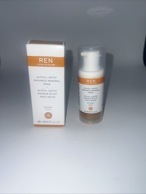 REN Radiance Renewal Mask Glycol Lactic & Vegan Full Size in Box DISCONTINUED