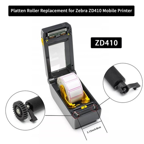 Stable Label Paper Transmission Platen Roller for Zebra ZD410 Thermal Printer - Photo 21/24