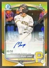 2025 Bowman Draft Murf Gray Chrome Auto Gold Refractor 1st #/50 Pirates