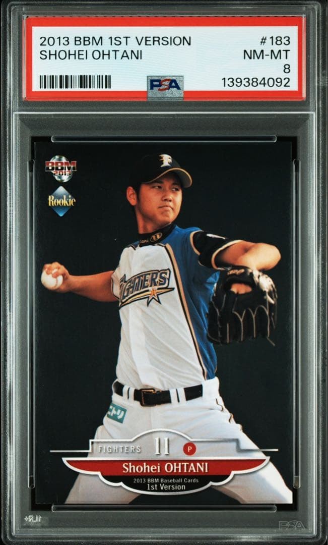 Shohei Ohtani 2013 BBM 1st Version Rookie Card #183 PSA  8 GEM NM-MT