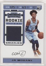 2019-20 Panini Contenders Rookie Ticket Swatches Ja Morant #RTS-JMR 7xr