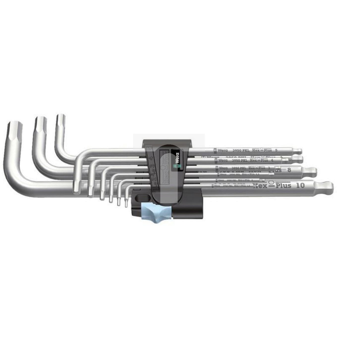 Wera Silber Sechskantschlüssel, 3950/9 Hex-Plus Stainless 1 Lose - Image 3