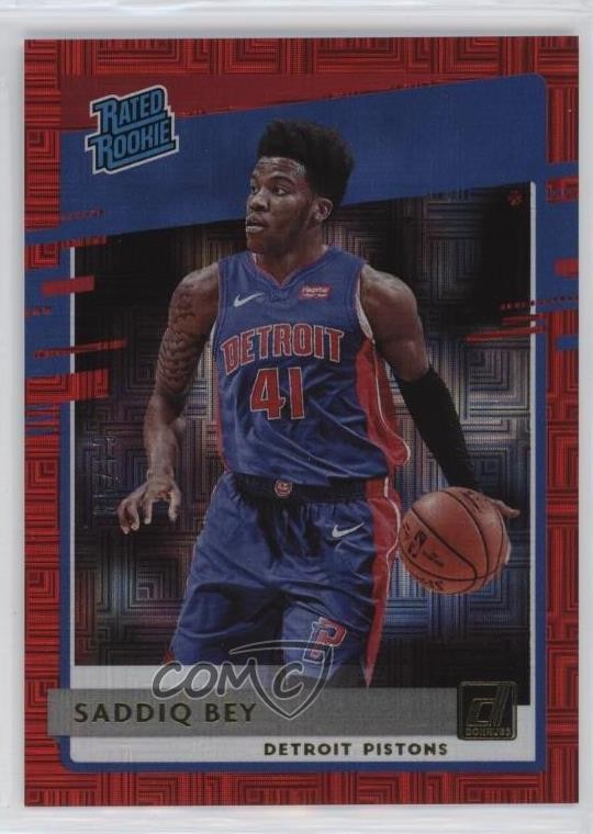 2020-21 Panini Donruss Rated Rookies Choice Red 64/99 Saddiq Bey #210 0c3
