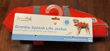 Outward Hound Granby Splash Dog Life Jacket Orange & Grey, MD 30-55lbs 21-27”