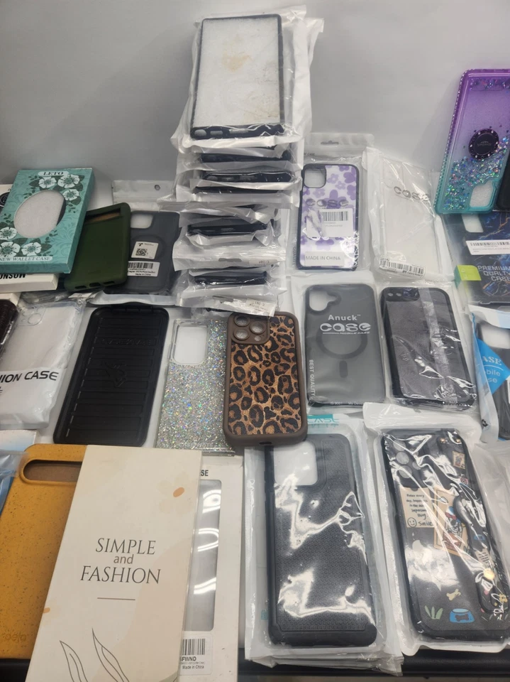 Lote al por mayor a granel de 73 fundas mixtas para teléfonos celulares iPhone y Android Foto 4 de 4