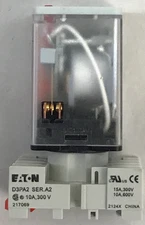 EATON D3RF2A  General Purpose Relay+ D3PA2 Pin Socket Unused Both Units Included