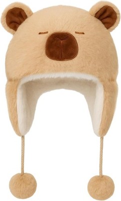 Capybara Hat with Moving Ears, Plush Winter Costume Accessory, Cosplay Photo Amazon.com: LJJINGXS Capybara Hat with Moving Ears, Novelty  main image 2