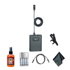 Audio-Technica Pro 70 Cardioid Lavalier Microphone, 4xAA Batteries With Charger