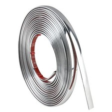 5m Wall Molding Trim 8mm Silver Edging Self Adhesive Moulding Strip Metal-Like
