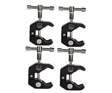4Pack Super Clamp with 1/4 and 3/8 Thread for Photography,Camera Monitor,