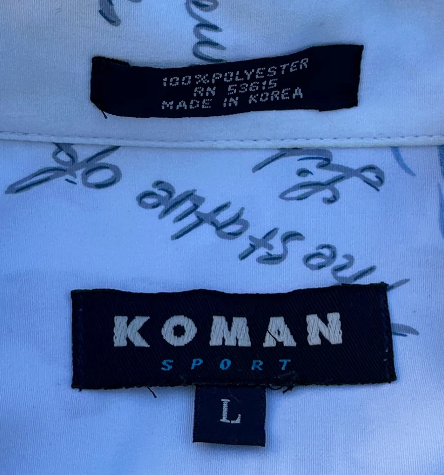 Camisa masculina Koman Sport New York Manhattan Smart City com botões tamanho G. - Imagem 3 de 4