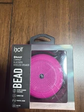 iJoy Bead Compact Bluetooth Wireless Speaker -ij17 - Q3b1 PINK Carabiner Attach