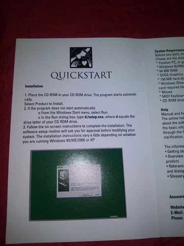4 件套 QUICKSTART 轻松学习音乐 PC Windows 9X 至 XP 软件 CD ROM - 第 4 张/共 4 张