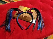 NWT Adult Halloween Witch Hat Headband W/ Faux Hair Extensions Costume