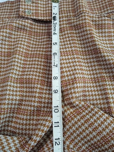 Day's Sportswear 70s Flared Pants Men's 36x32 Brown Houndstooth Disco NWOT NOS - Picture 6 of 10