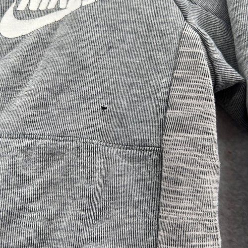 Nike Hoodie Boys XS Gray Full Zip Zip Long Sleeve Jacket Logo Youth Extra Small - Picture 5 of 18