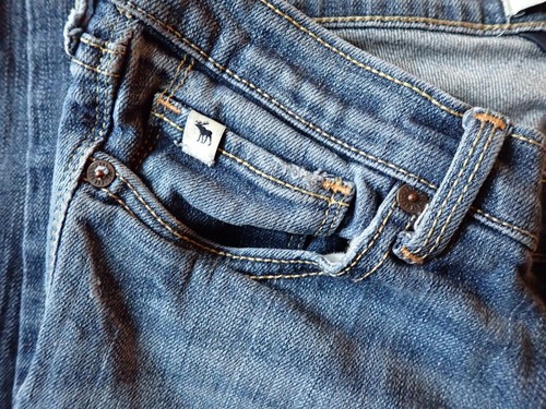 Girls Abercrombie Kids Size 14 Denim Jeans Straight Leg Mackenzie Stretch Blue - Picture 5 of 16