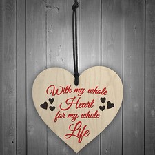 Triple Wooden Love Heart Plaque - Grey By The Range - View #5