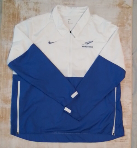 Nike Vented Windbreaker Mens XXL 1/4 Zip Blue White Vented 2XL Pullover - Picture 3 of 14
