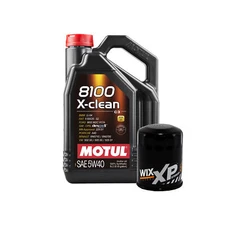 5L Motul 8100 X-CLEAN 5W40 Wix XP Filter Motor Oil Change Kit API SN