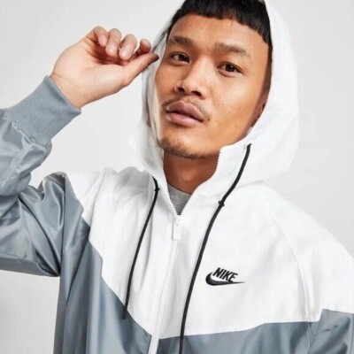 NIKE Sportswear Windrunner Full-Zip Jacket 727324-084 White/Grey