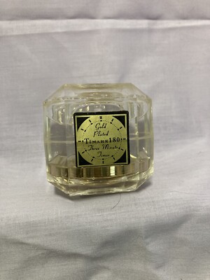 Vintage Timark 180 Three Minute Timer in Clear Acrylic Gold 3 Inches