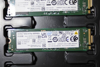 LOT OF 5,2280 M.2 Intel 670p 512GB M.2 NVMe Internal SSD