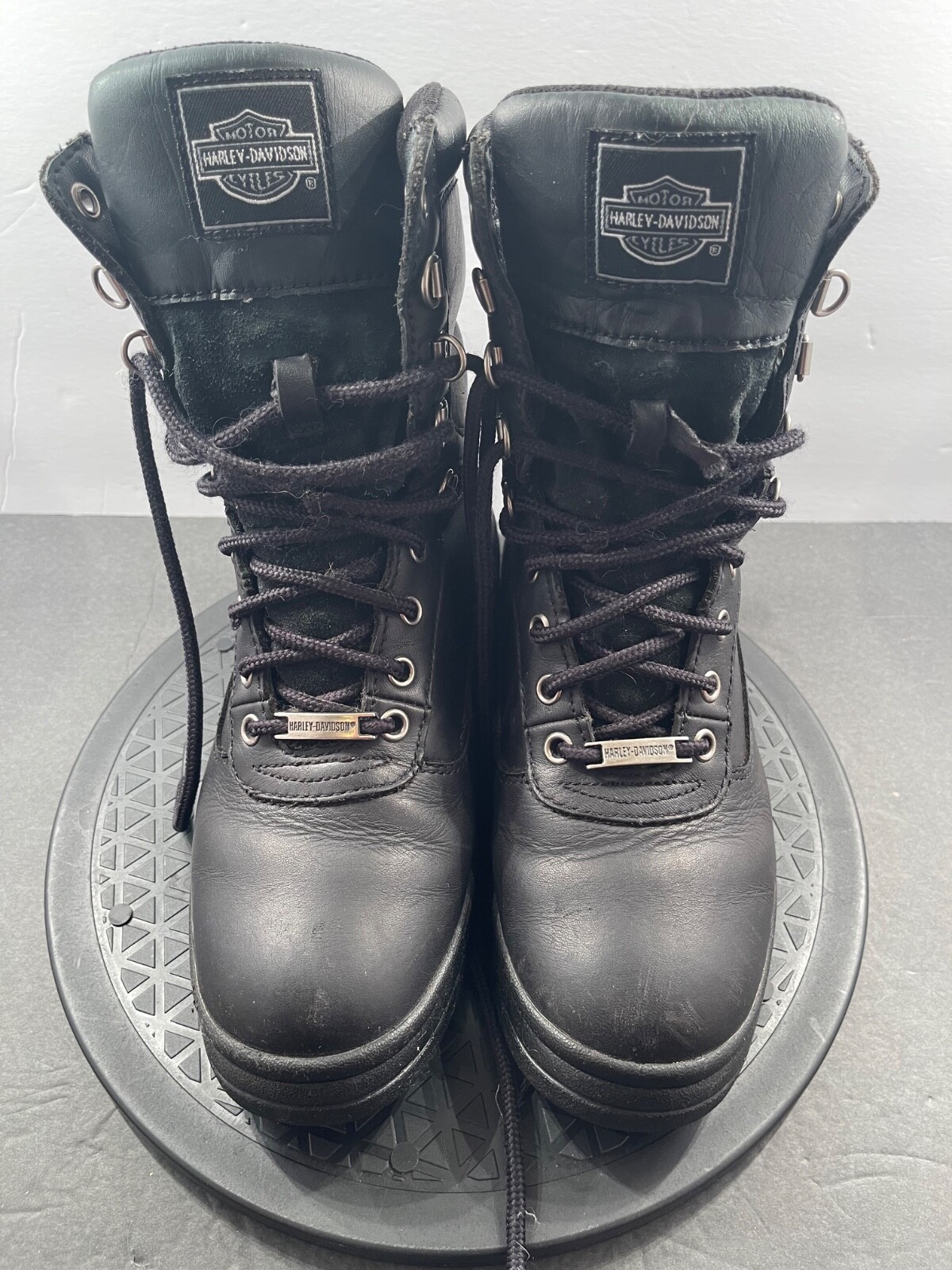 Harley Davidson Women's Black Motorcycle Water Resistant Boots 84137 Sz 6.5