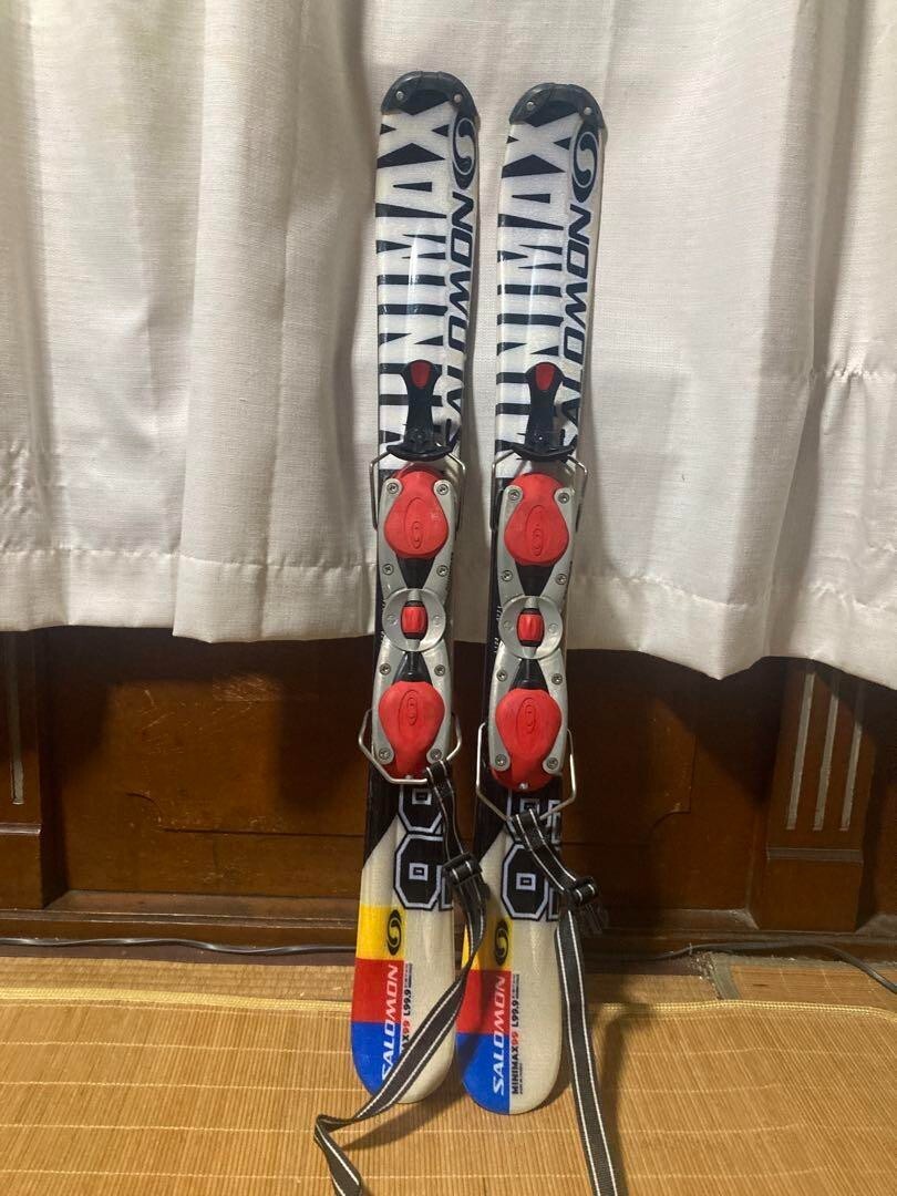 ショートスキー(ファン)と解放ビィンディングセットSALOMON MINIMAX Salomon Minimax Spaceframe Snowblades 100cm Skis Bindings winter
