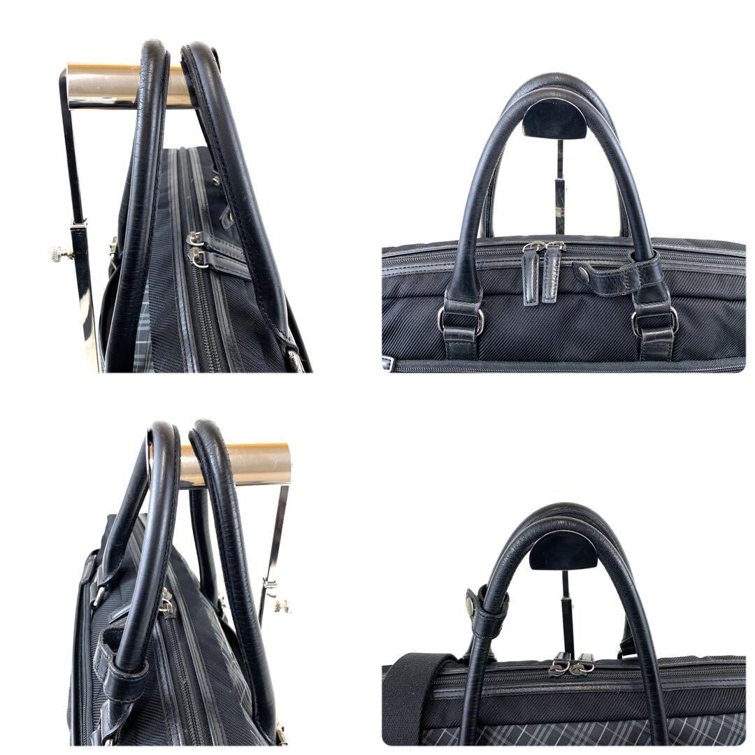 Burberry Black Label 2way shoulder Business Bag Check logo Burberry Black Label 2way shoulder Business Bag Check logo