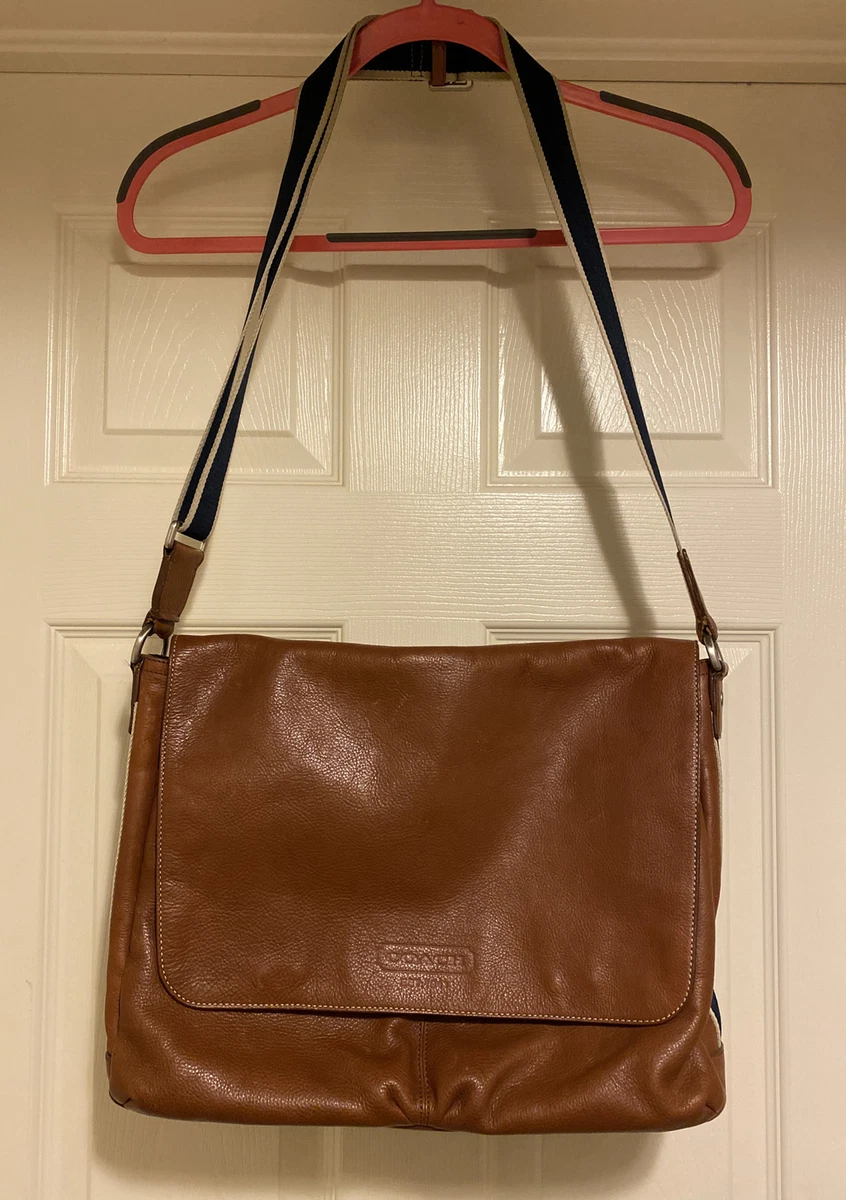 Vintage Coach Leather Messenger Bag Brown Large