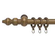 Gardinenstange Stilgarnitur Vorhangstange Komplettgarnitur 28mm Ø Holz Metall