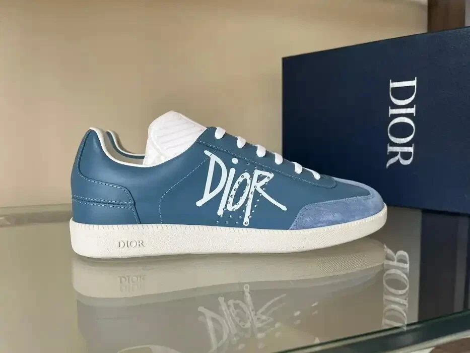 Baskets basses Dior x Shawn Stussy, B01 en bleu neuves avec étiquettes 7