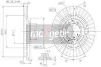 2X Maxgear 19-1828 Bremsscheibe FüR Mitsubishi
