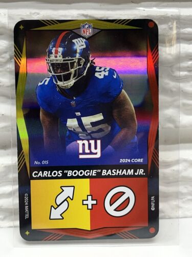2024 Uno Elite Yellow Red Foil #015 Carlos Basham Playing Card New York Giants