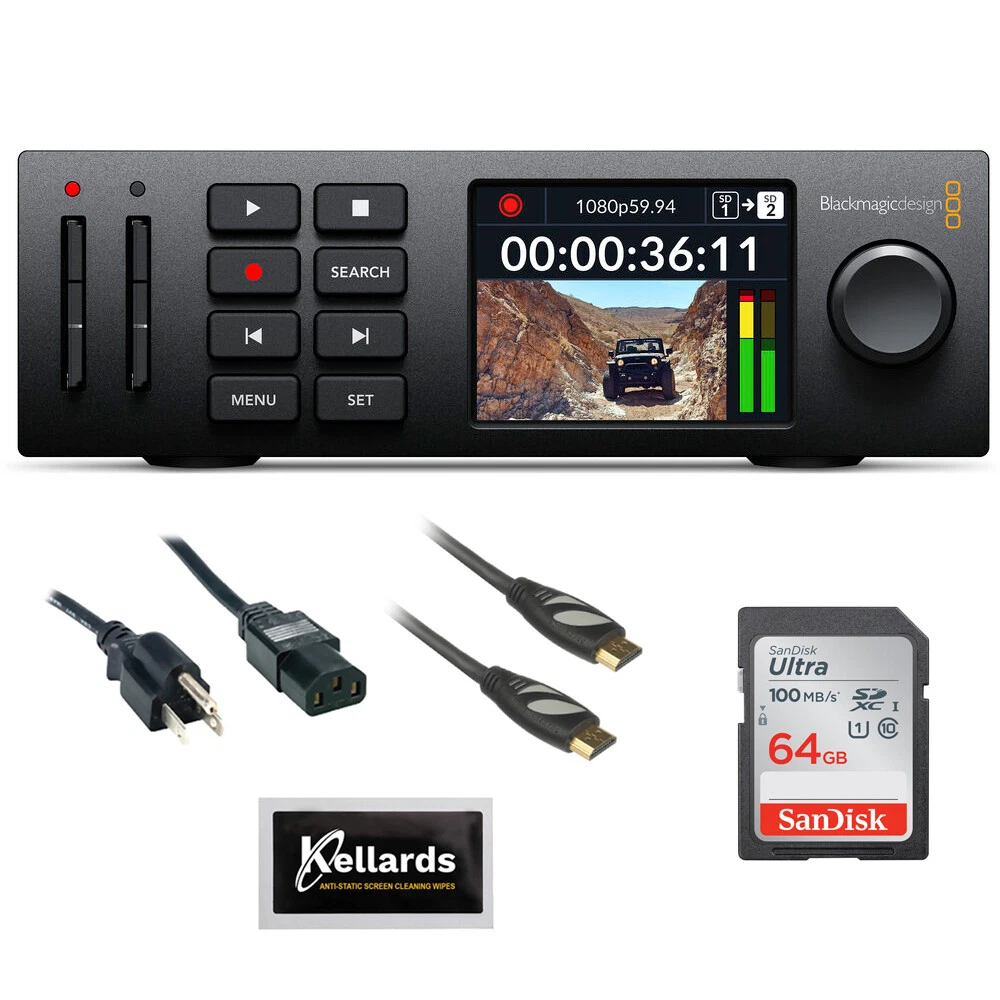 Blackmagic Design HyperDeck Studio HD Mini w/ 64GB Memory Card