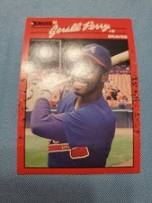 Gerald Perry - Braves - 1B - 1990 Donruss MLB Baseball and Dave Stewart  BC-3