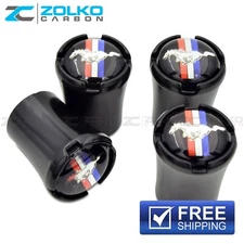 VALVE STEM CAPS WHEEL TIRE BLACK - US SELLER VT04