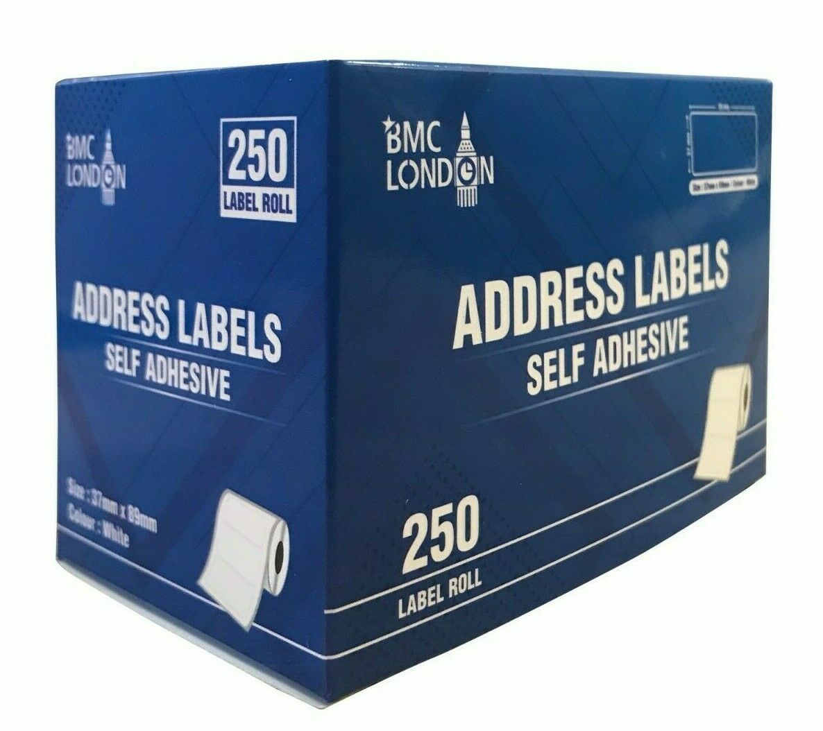 250 Self Adhesive White address Labels Postage Label Roll Multi Purpose