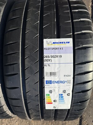 1x Michelin Pilot Sport 4S 265/30/19 93Y XL 2653019 265 30 19 NEW