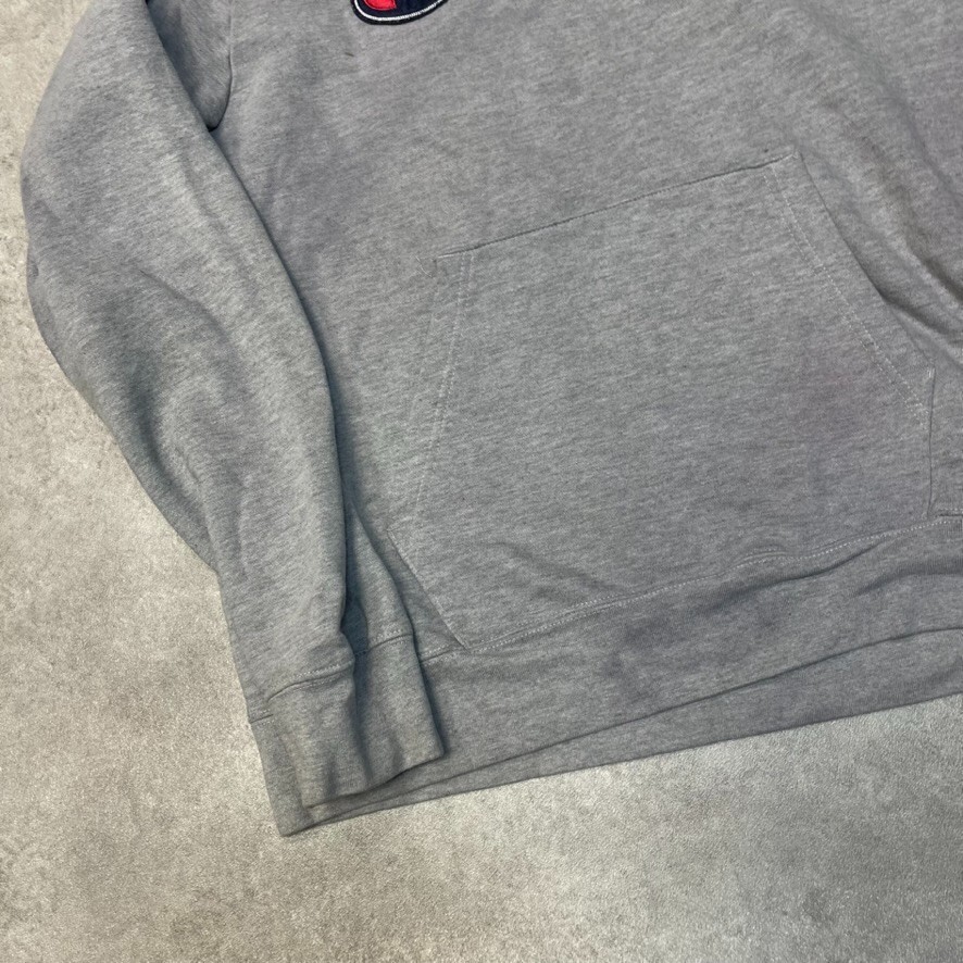 Champion Hoodie Mens Y2K Pullover Heavyweight Spellout Sweatshirt, Grey, Large image 6