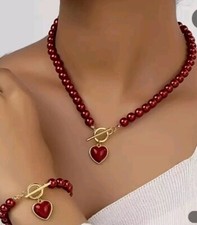 Elegant Gift 2-piece Heart Pendant Jewelry Set