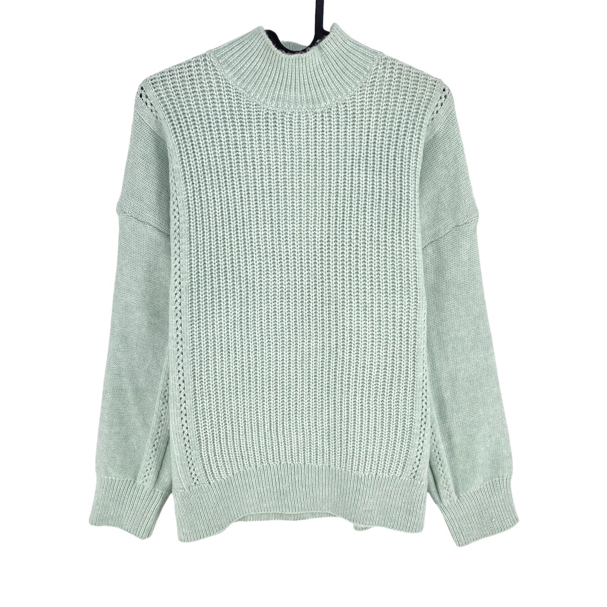 Pull Femme MANGO Taille 36 - Manches évasées - Couleur Café Au Lait / Beige - Coton - Occasion Très Bon état