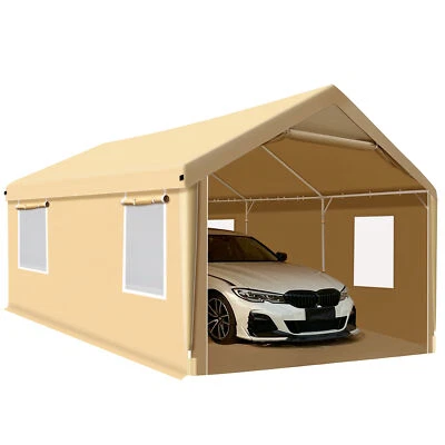 COOTENTLER Rainproof Portable Paint Booth 26X14X10.5FT Heavy Duty Spray Painting Shed