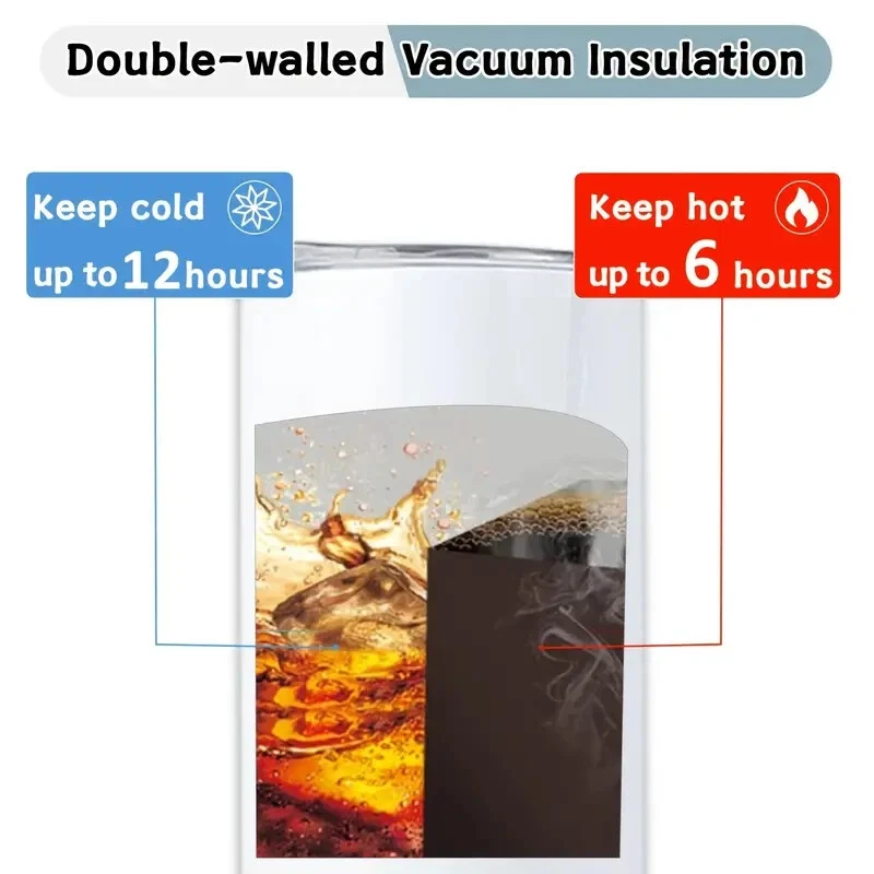 Tumbler Skinny  20oz With Lid & Straw  -  2 Silly cows !