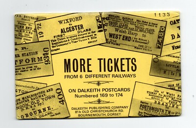 Dalkeith Postkarten Set - Bahntickets MG Autos Züge Knöpfe Dampf etc