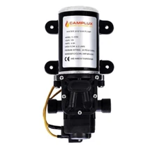 Camplux 12V Water Pump 65PSI DC 1.6GPM 6LPM Diaphragm for Caravan, RV, Boat