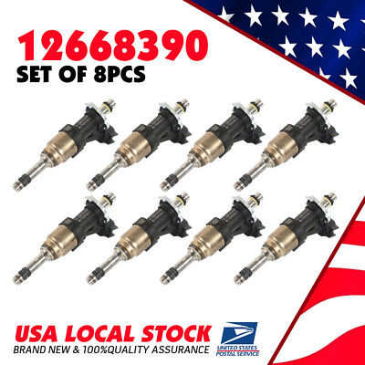 8X NEW OE FUEL INJECTORS 12668390 FITS FOR 2017-2018 Chevrolet Cheyenne