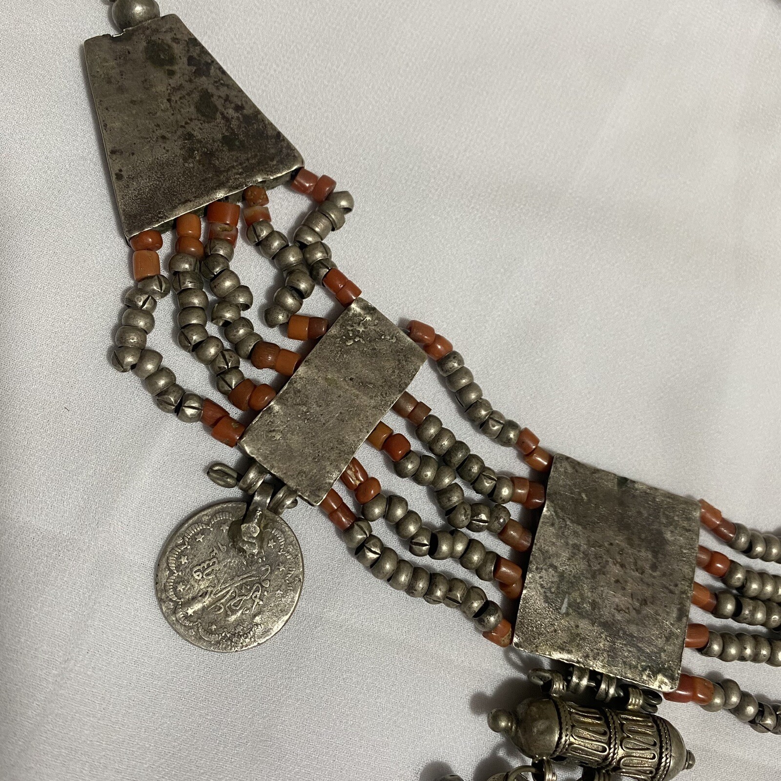 Antique  Handmade Solid Silver  Yemeni Necklace I… - image 8