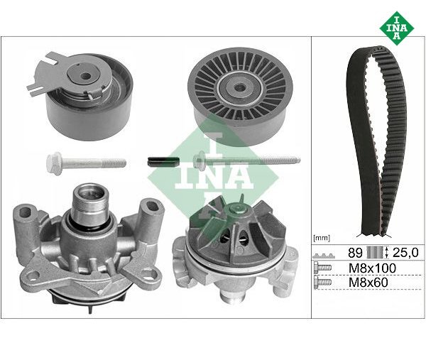 Wasserpumpe + Zahnriemensatz Ina 530019830 FüR Renault Opel-image